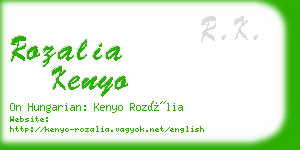 rozalia kenyo business card